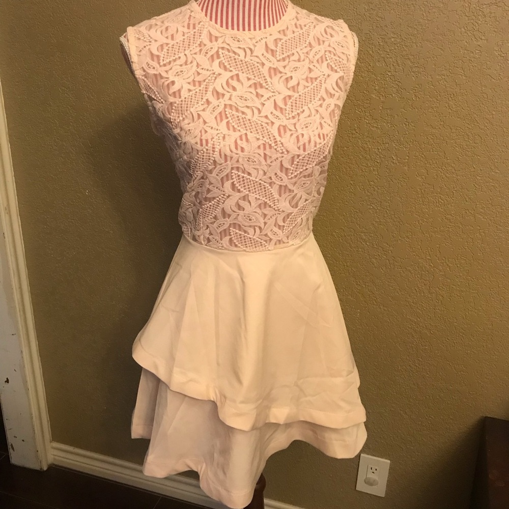 Nude floral dress